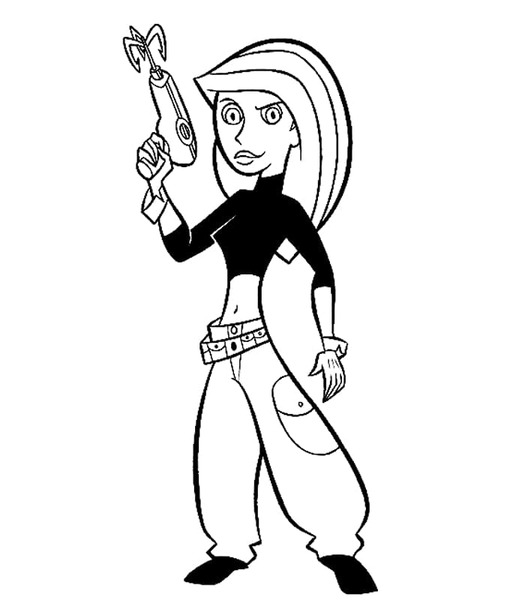 Zeichne Kim Possible kostenlos einfach