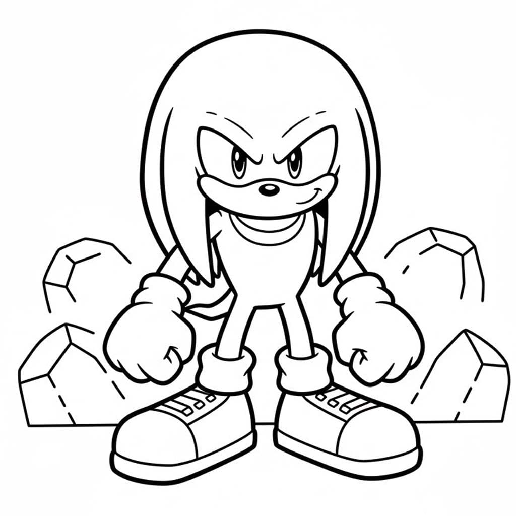 Zeichne Knuckles basisch