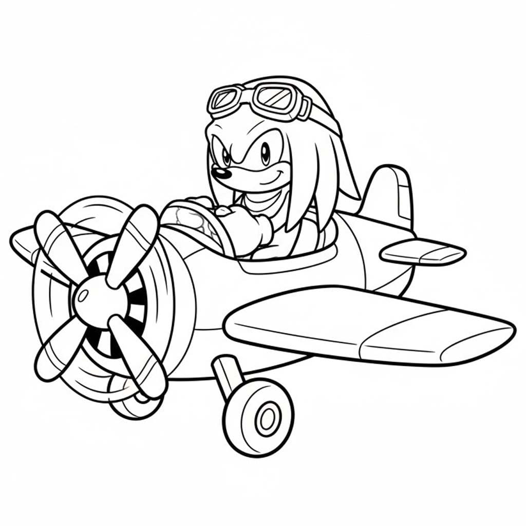 Zeichne Knuckles druckbare