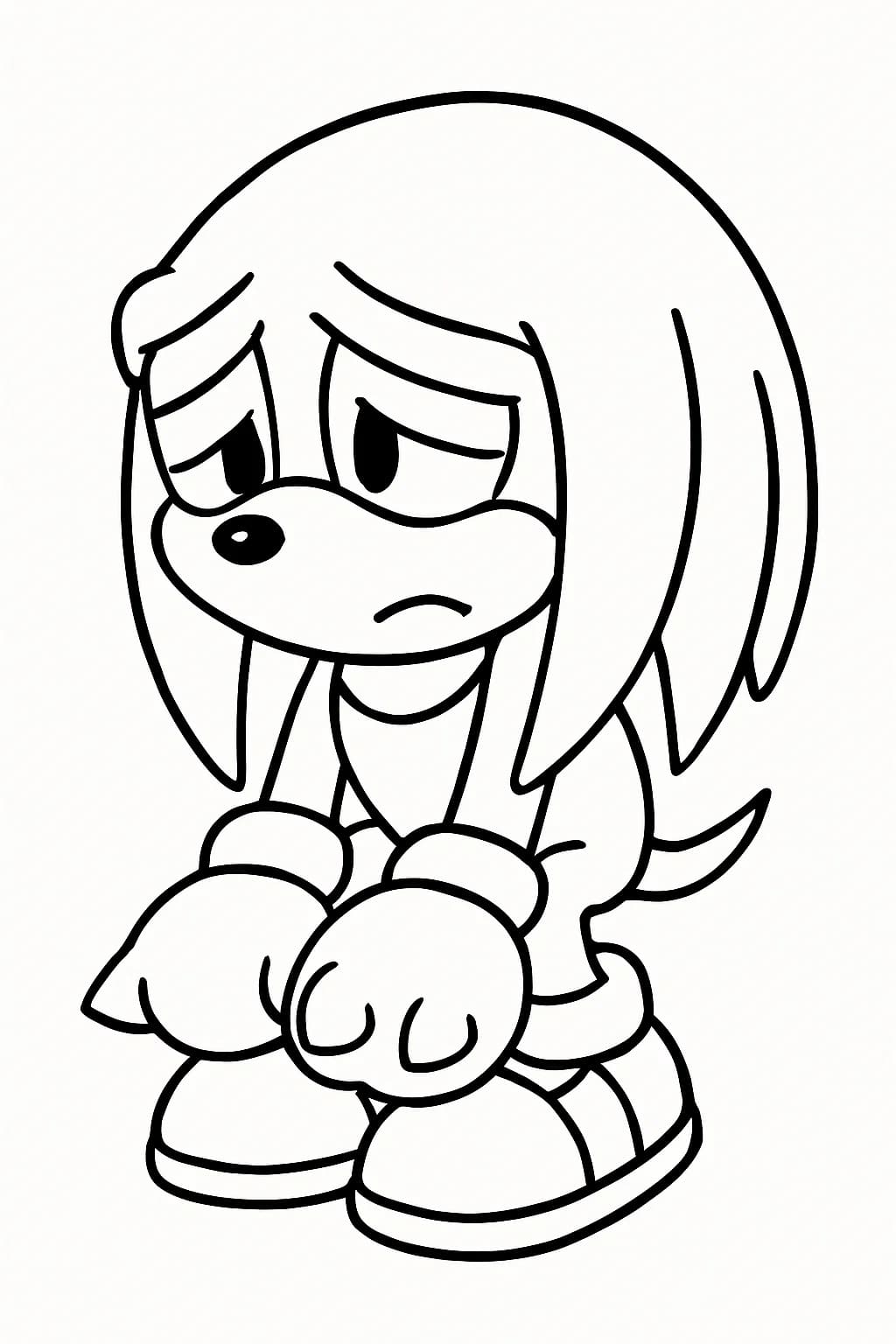 Zeichne Knuckles druckbare einfach