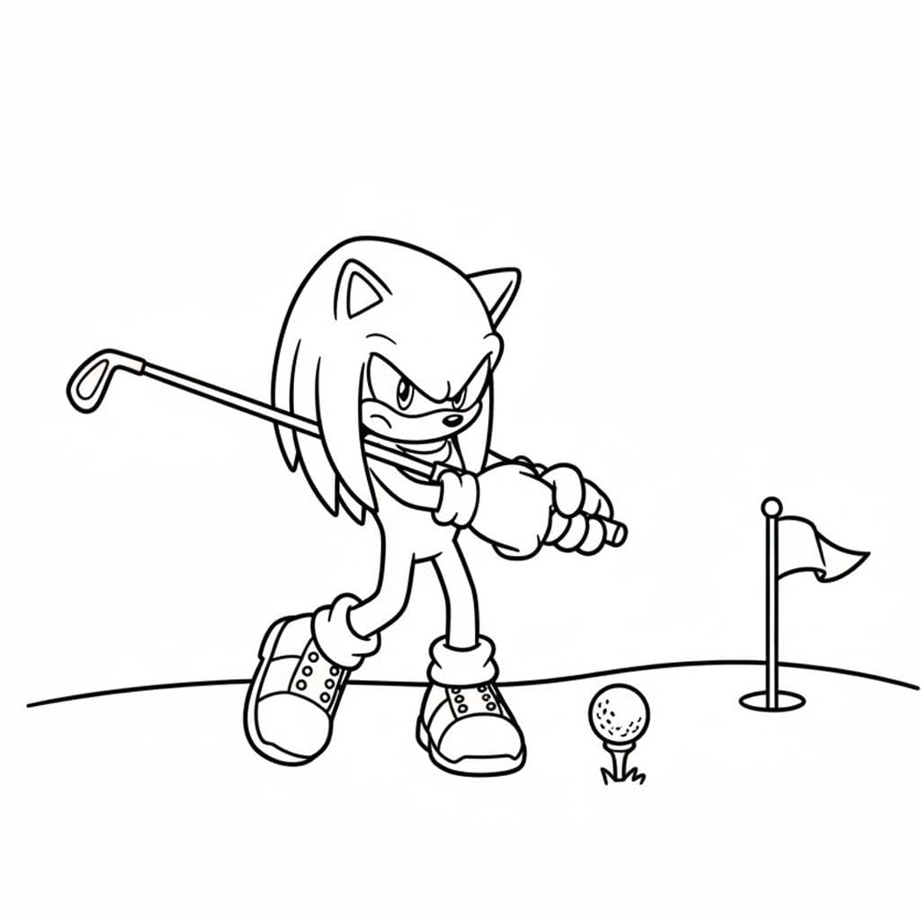 Zeichne Knuckles kostenlos