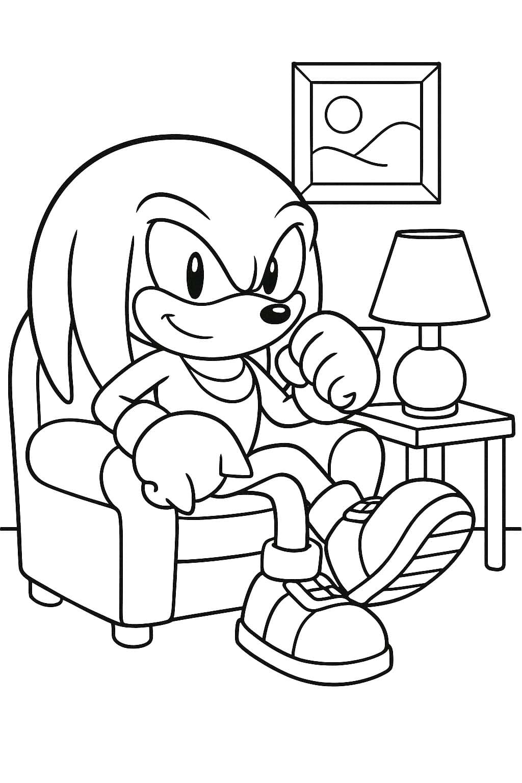 Zeichne Knuckles kostenlos einfach