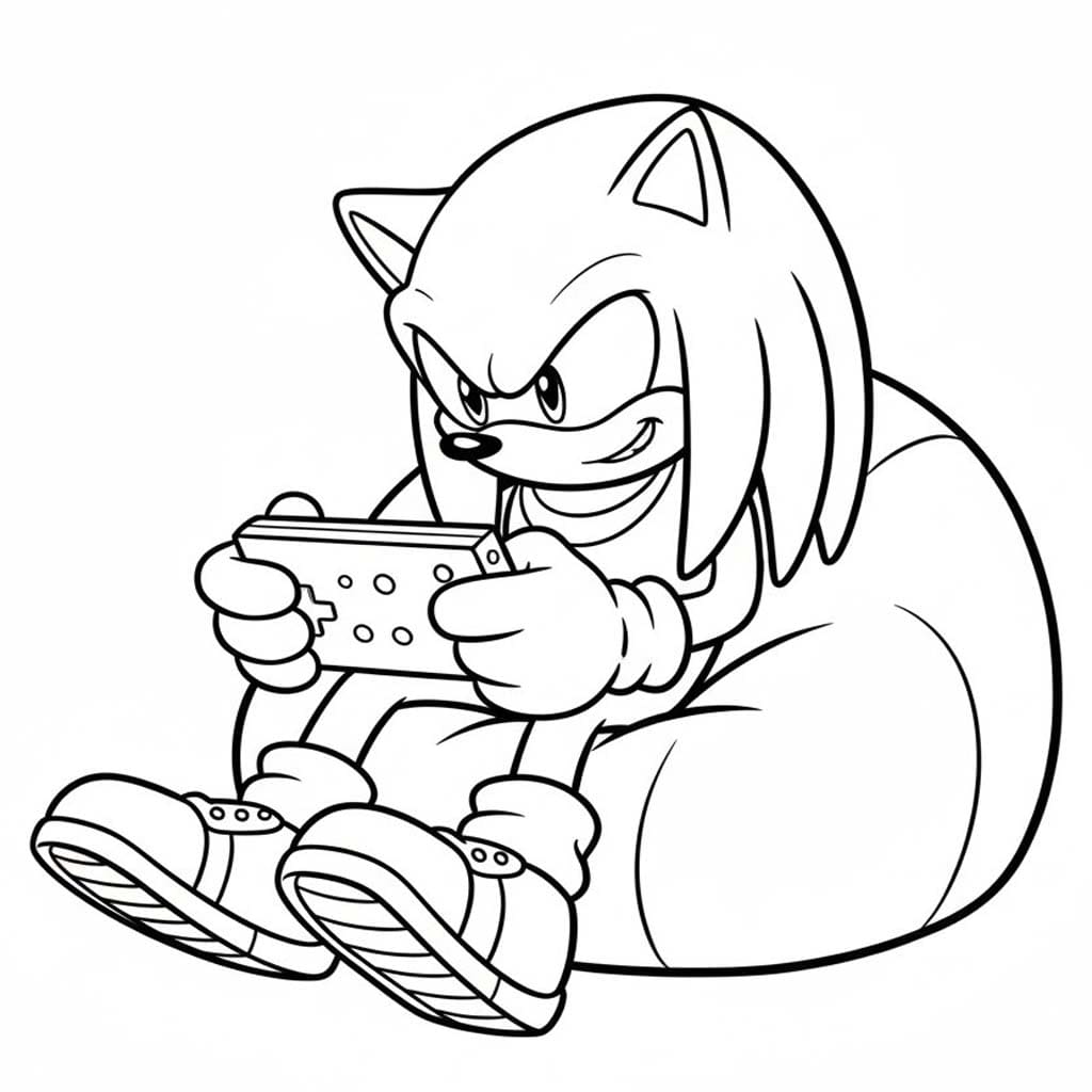 Zeichne Knuckles schlicht