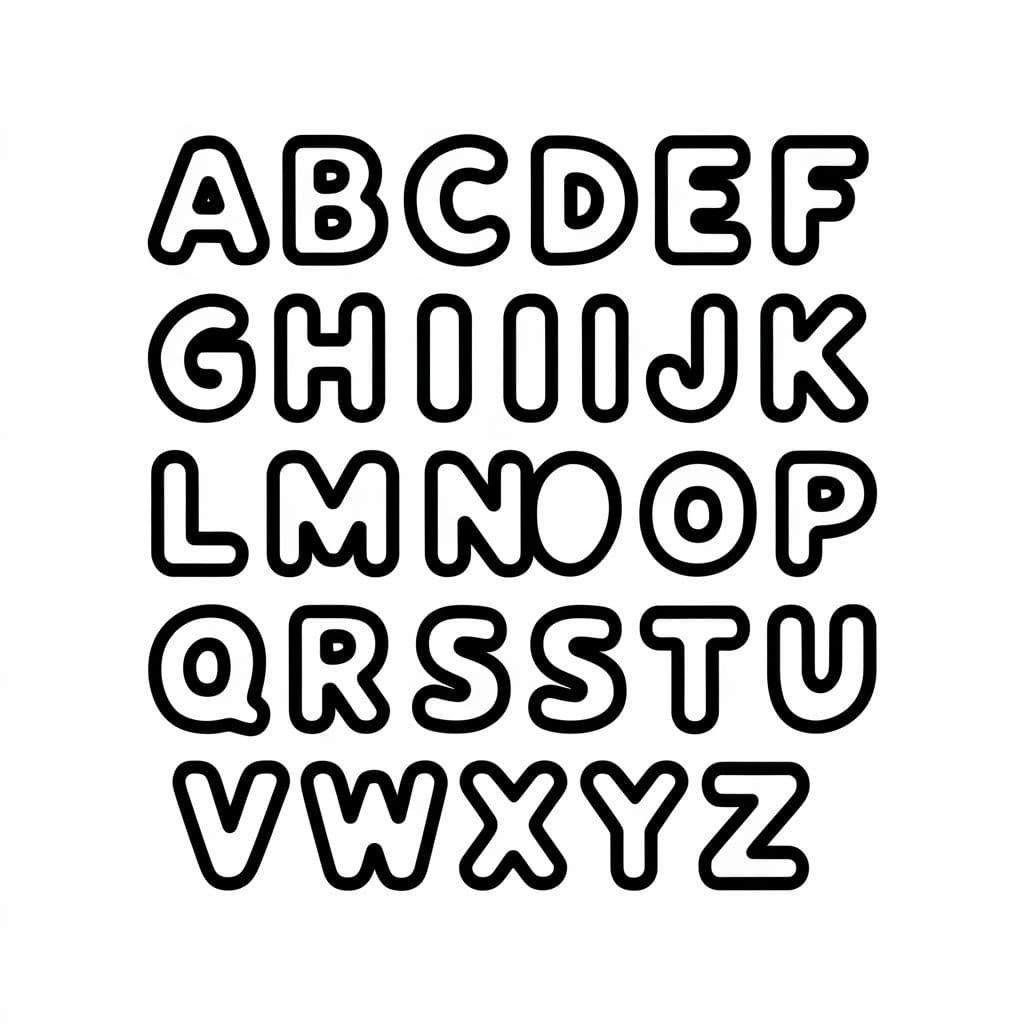 Zeichnen Alphabet kostenlos basisch