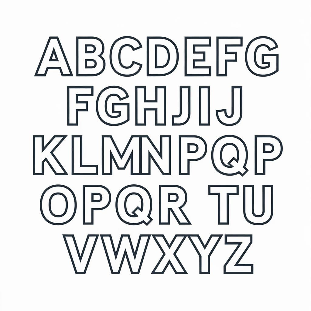 Zeichnen Alphabet kostenlos druckbar