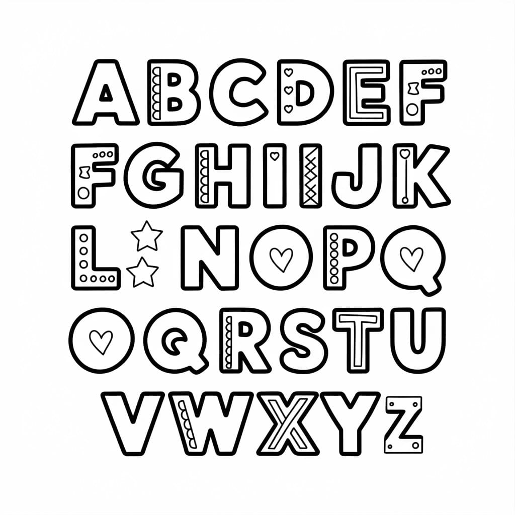 Zeichnen Alphabet kostenlos einfach