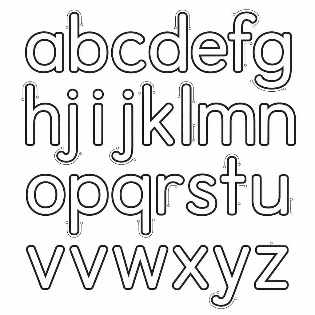 Zeichnen Alphabet schlicht