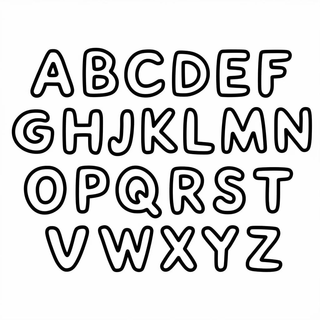 Zeichnen Alphabet zum Ausdrucken