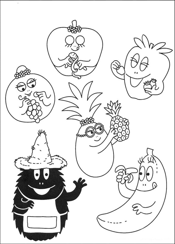 Zeichnen Barbapapa druckbare einfach
