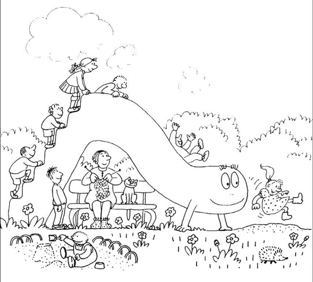 Zeichnen Barbapapa kostenlos druckbar