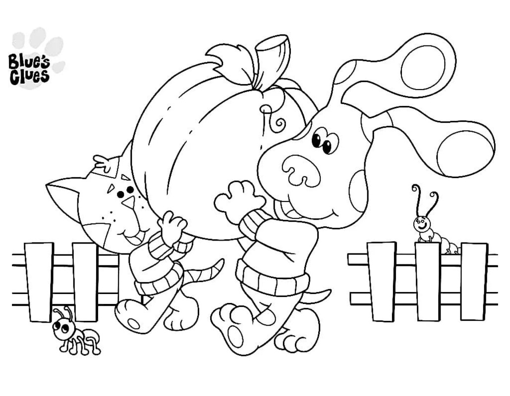 Zeichnen Blau und Schlau kostenlos für Kinder