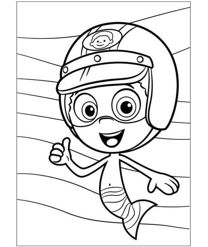 Zeichnen Bubble Guppies druckbare schlicht