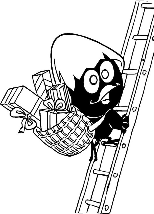 Zeichnen Calimero kostenlos für Kinder