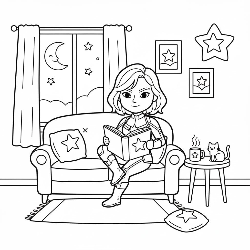 Zeichnen Captain Marvel schlicht