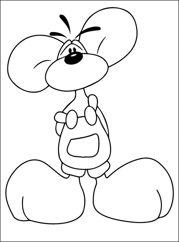 Zeichnen Diddl druckbar für Kinder