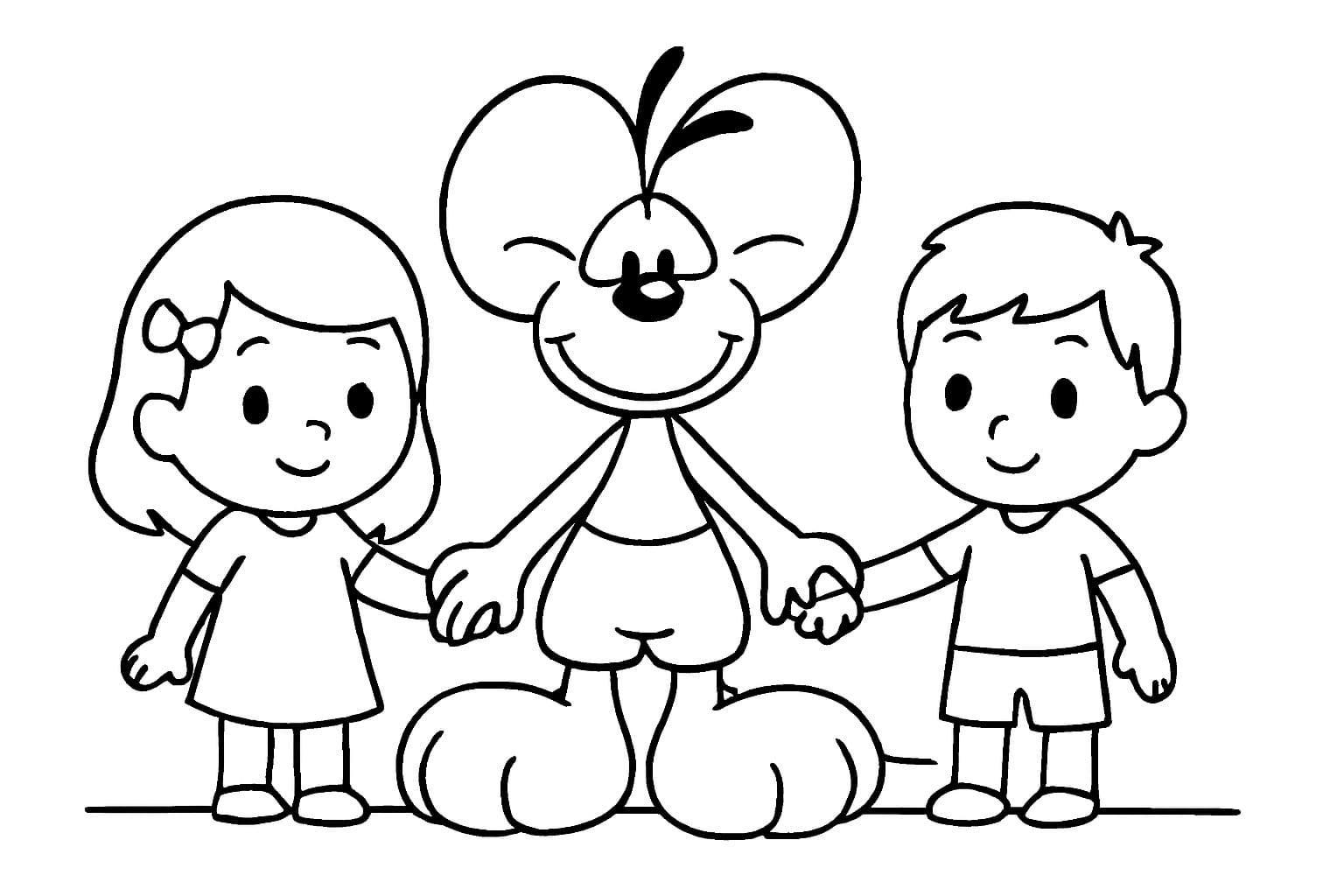 Zeichnen Diddl schlicht bei Kindern