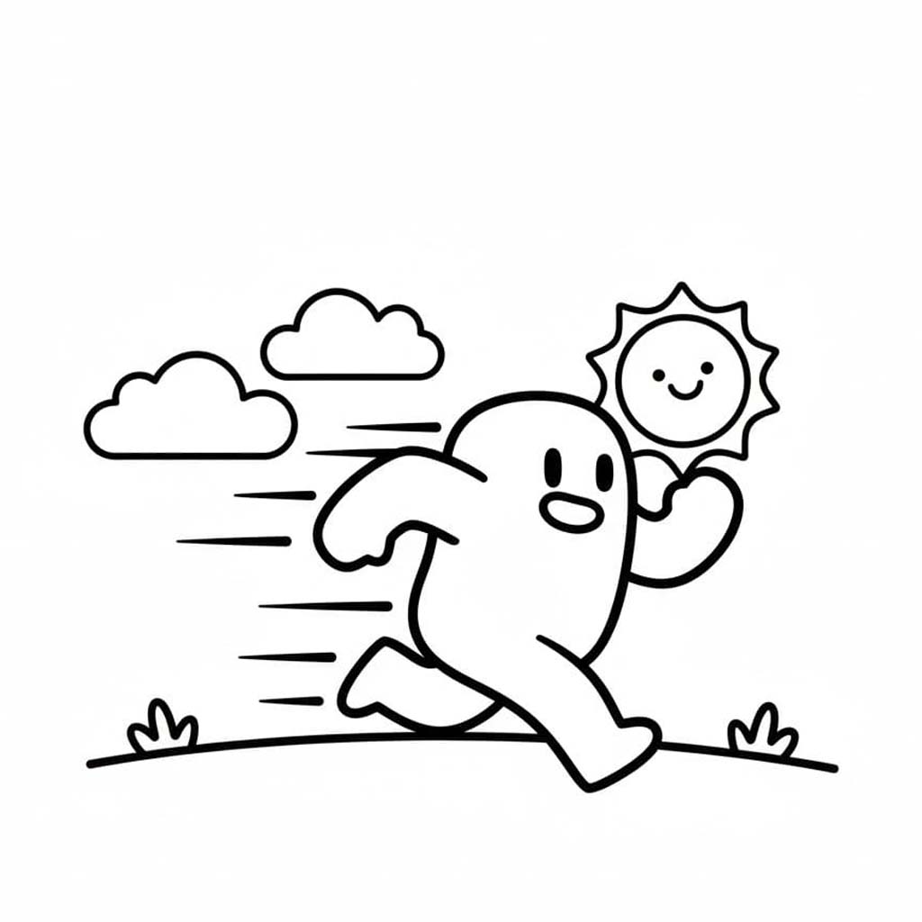 Zeichnen Fall Guys basisch