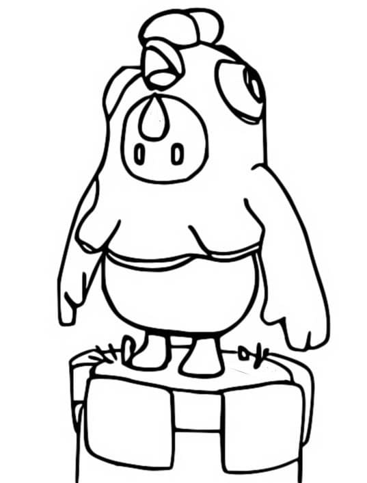 Zeichnen Fall Guys druckbar