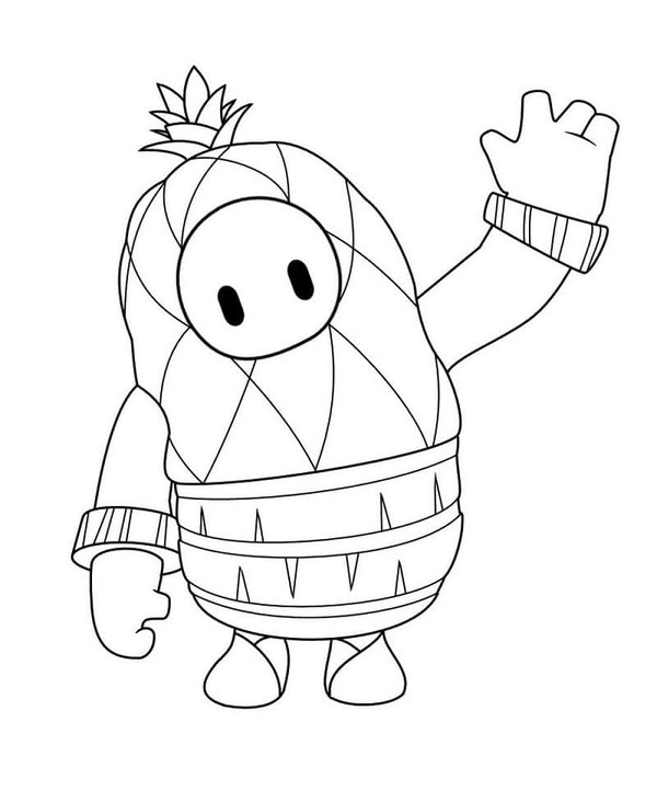 Zeichnen Fall Guys druckbar einfach