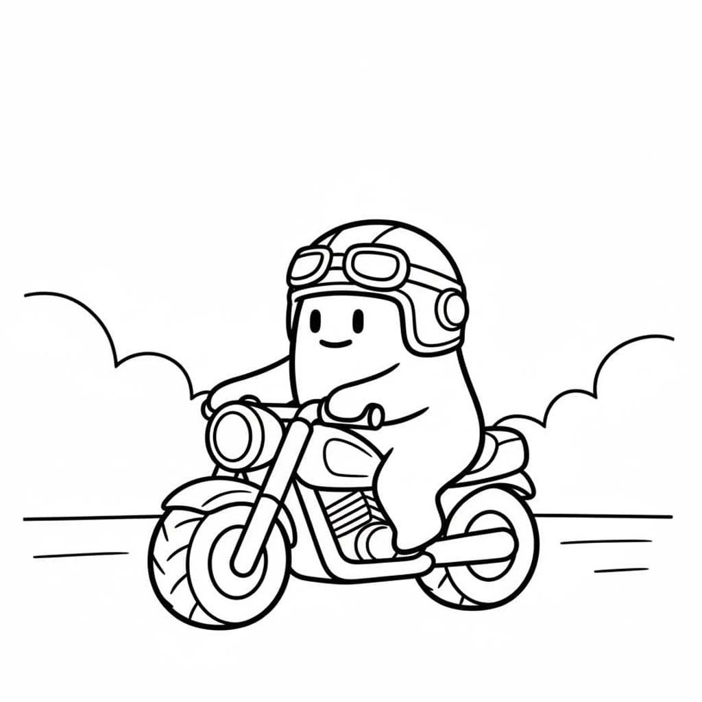 Zeichnen Fall Guys schlicht