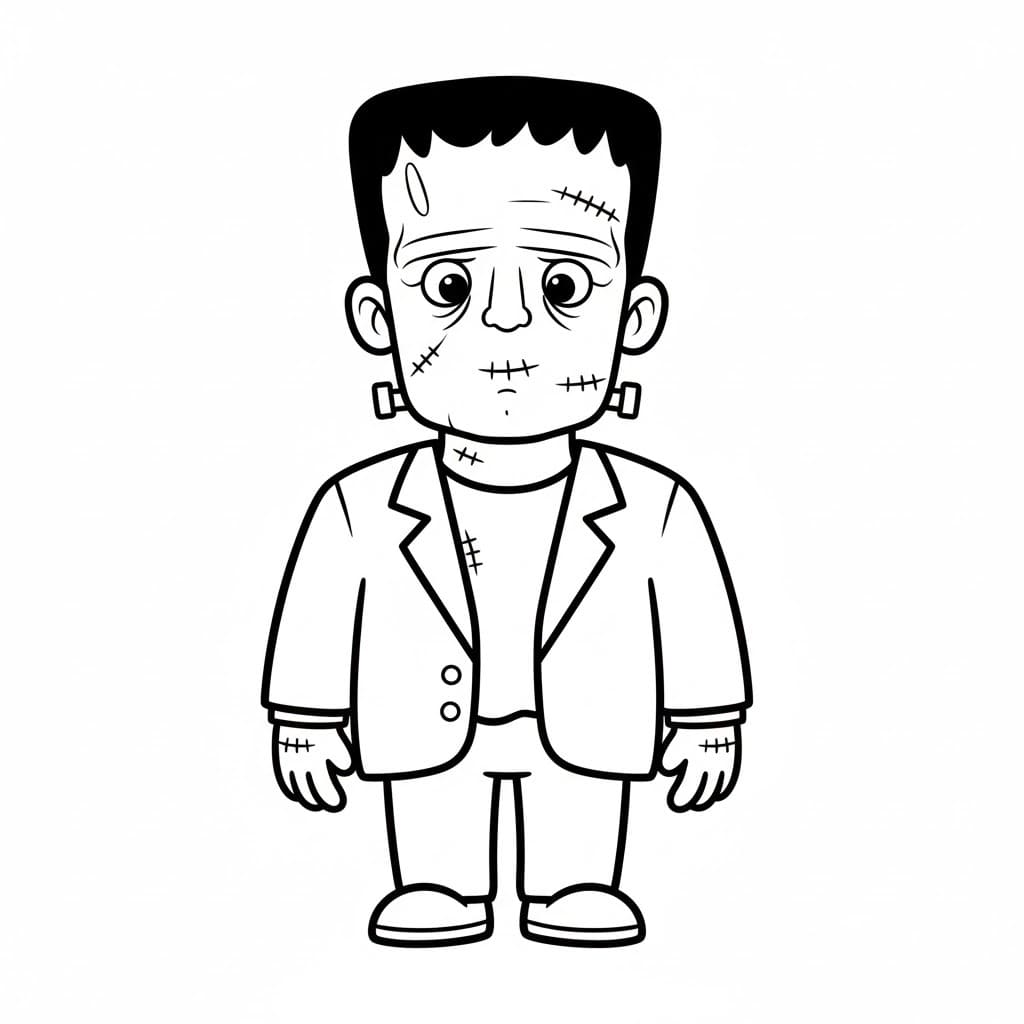 Zeichnen Frankenstein einfach