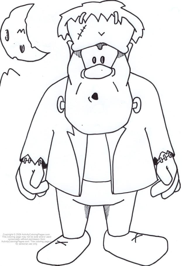 Zeichnen Frankenstein zum Ausdrucken