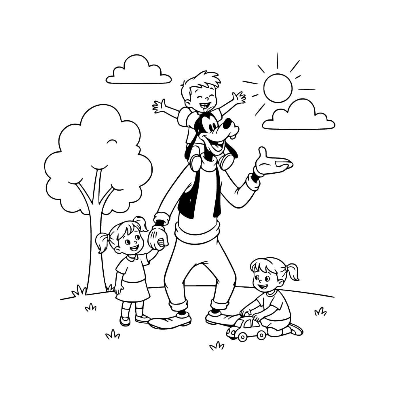 Zeichnen Goofy einfach