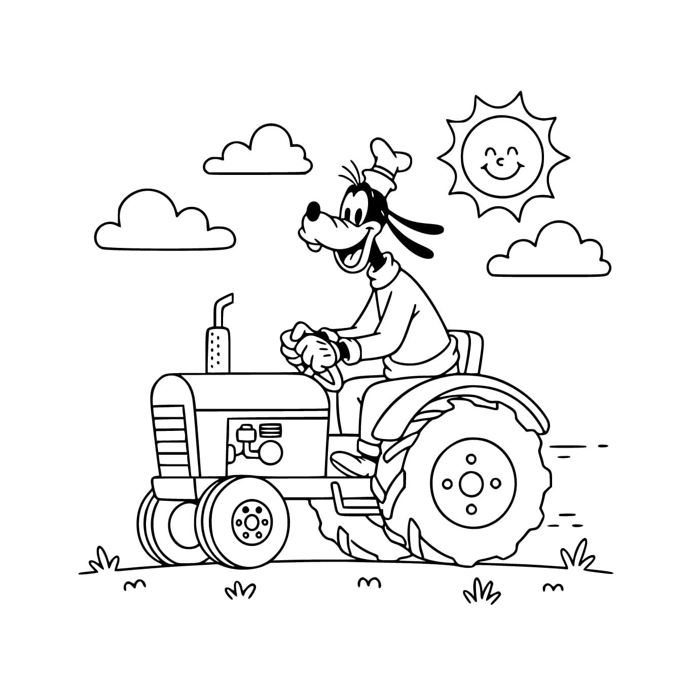 Zeichnen Goofy für Kinder