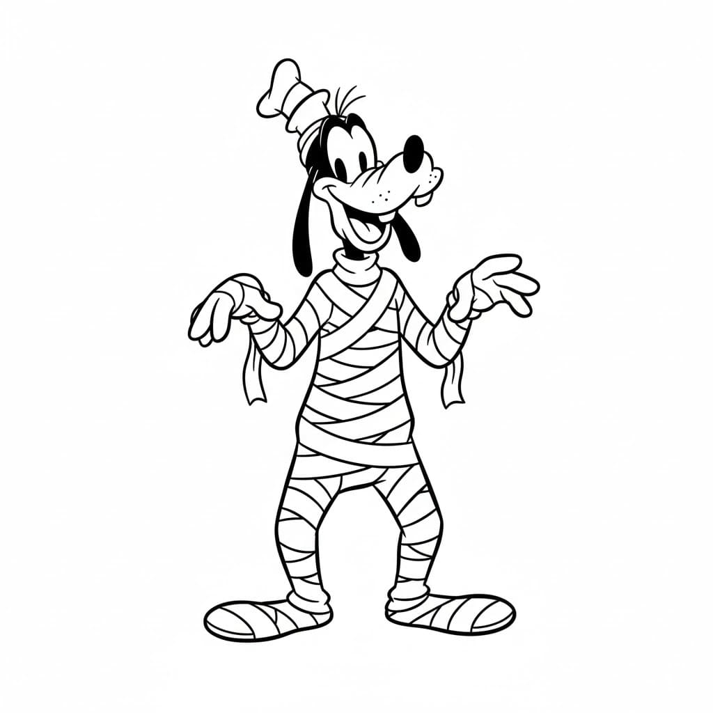 Zeichnen Goofy schlicht