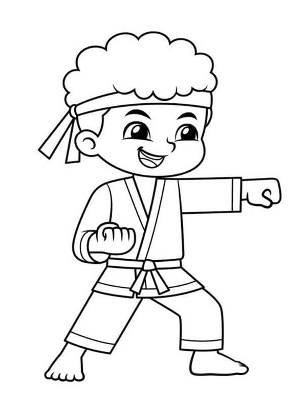 Zeichnen Karate einfach