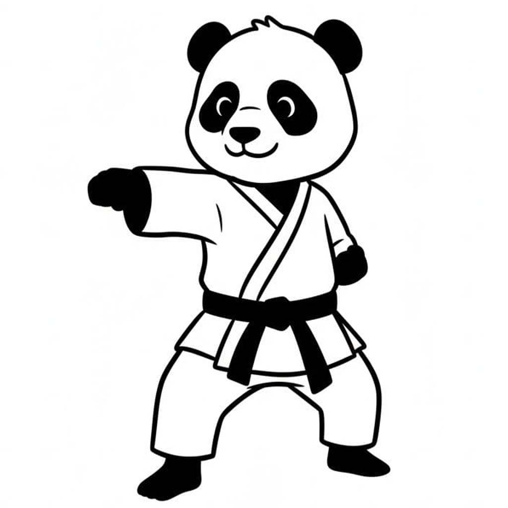 Zeichnen Karate kostenlos druckbar