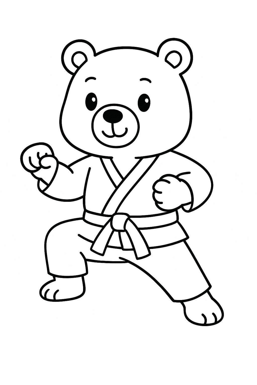 Zeichnen Karate kostenlos schlicht