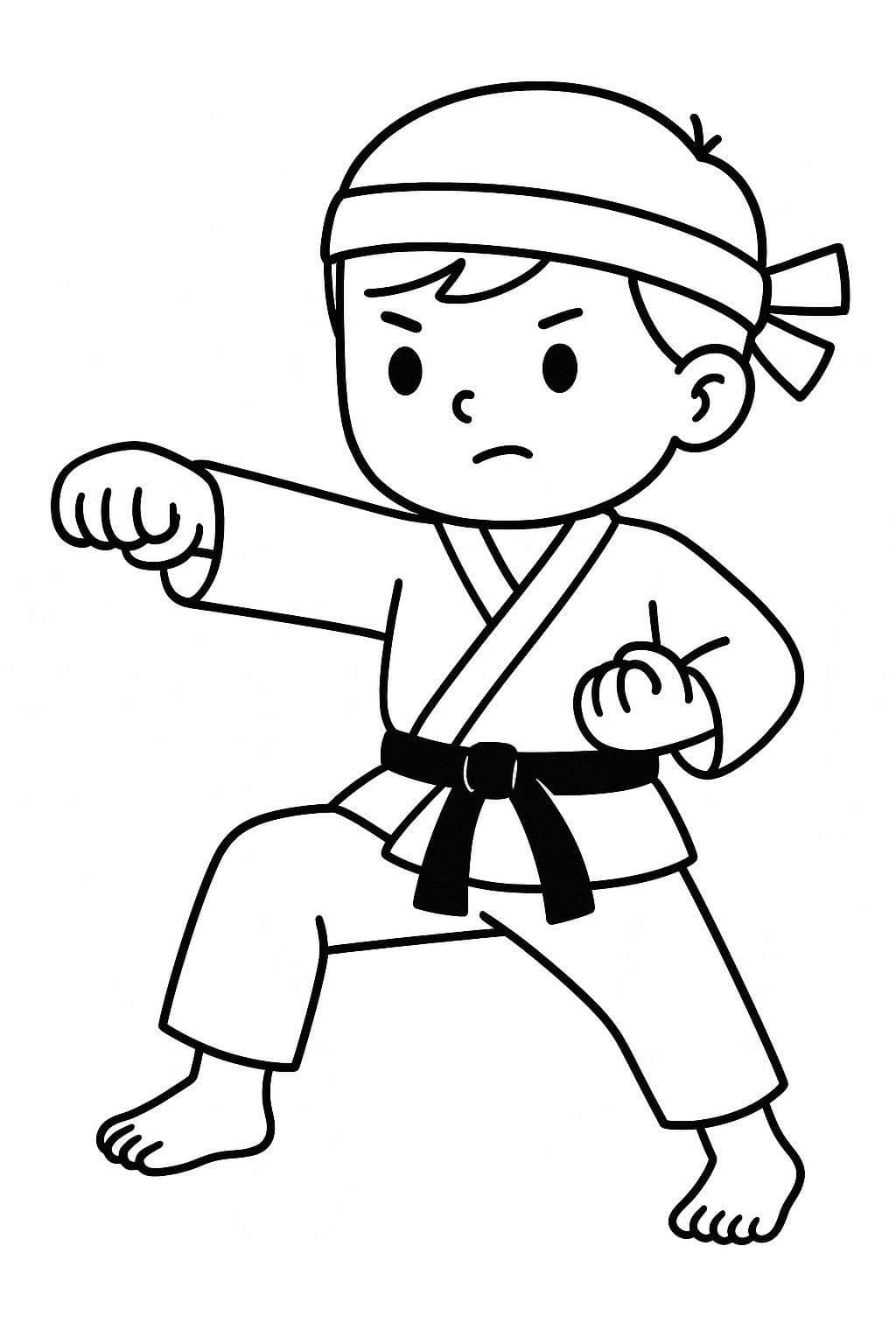 Zeichnen Karate kühl