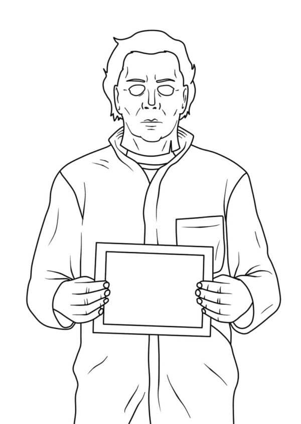 Zeichnen Michael Myers druckbar basisch