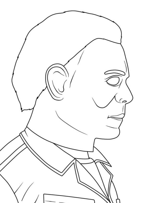 Zeichnen Michael Myers druckbar einfach