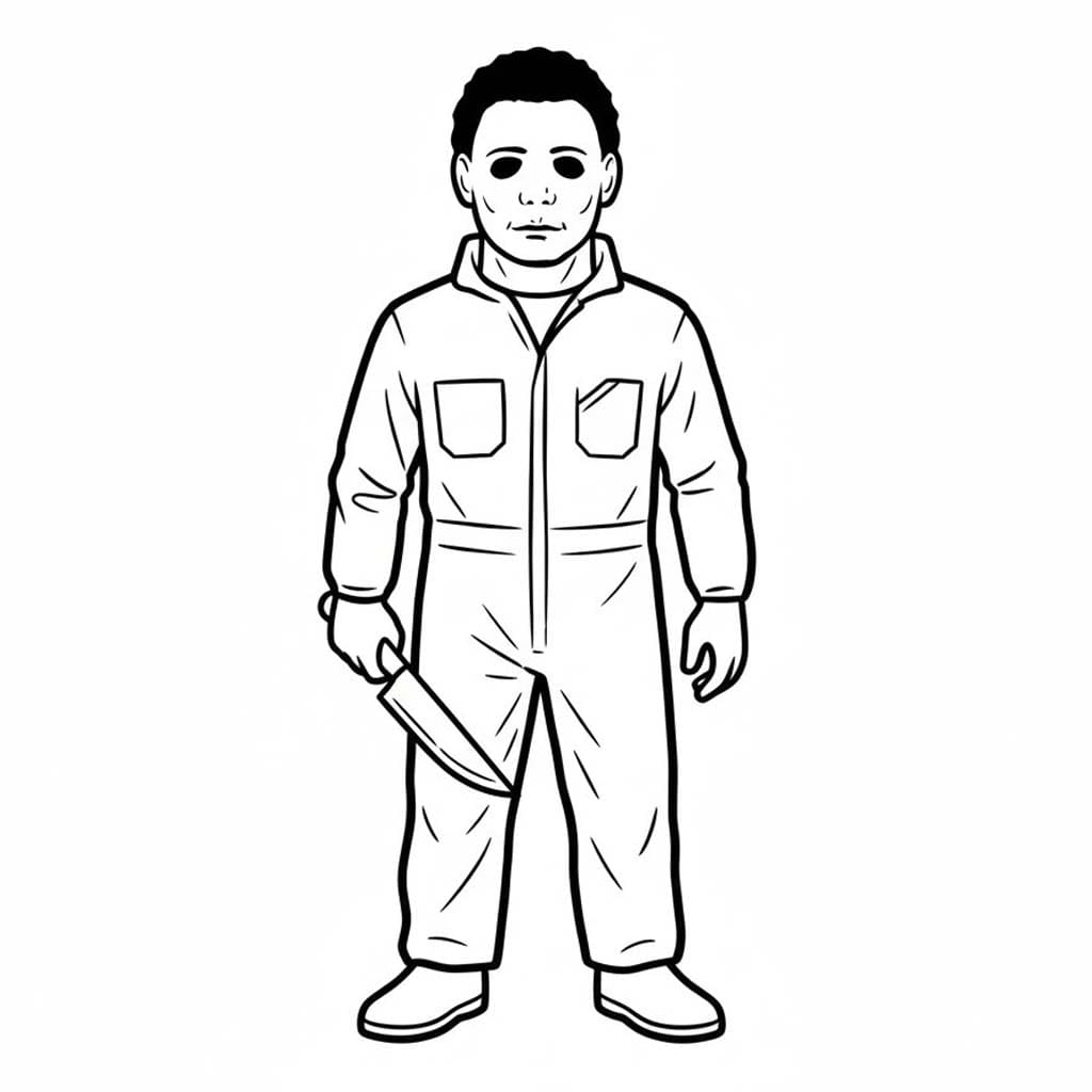 Zeichnen Michael Myers druckbar für Kinder
