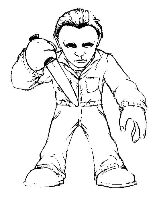 Zeichnen Michael Myers druckbar schlicht