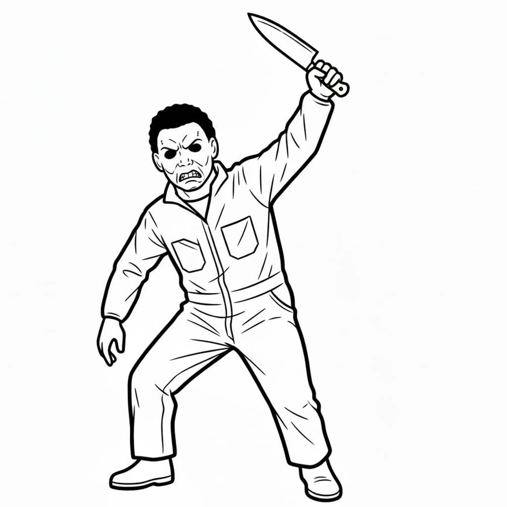 Zeichnen Michael Myers einfach