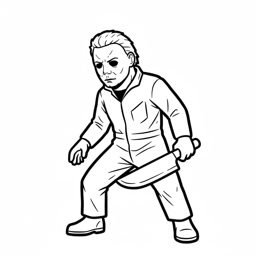 Zeichnen Michael Myers kostenlos druckbar