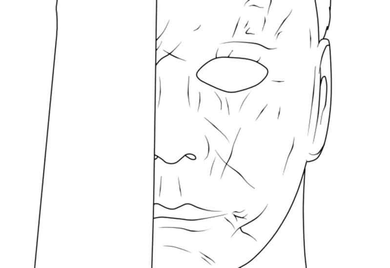 Zeichnen Michael Myers zum Ausdrucken