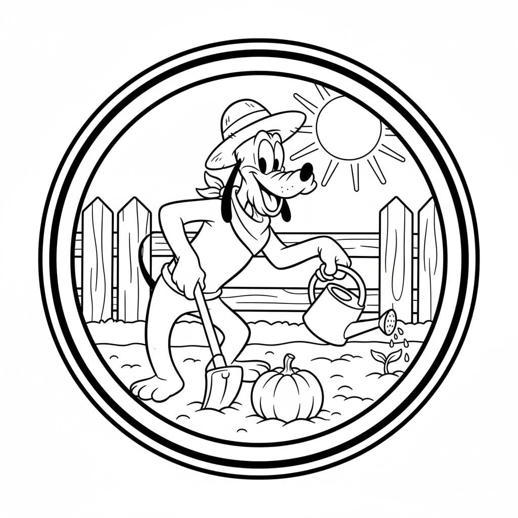 Zeichnen Pluto kostenlos druckbar