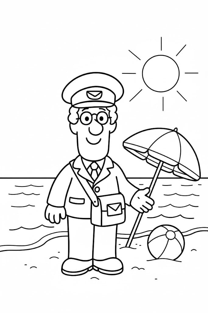 Zeichnen Postbote Pat