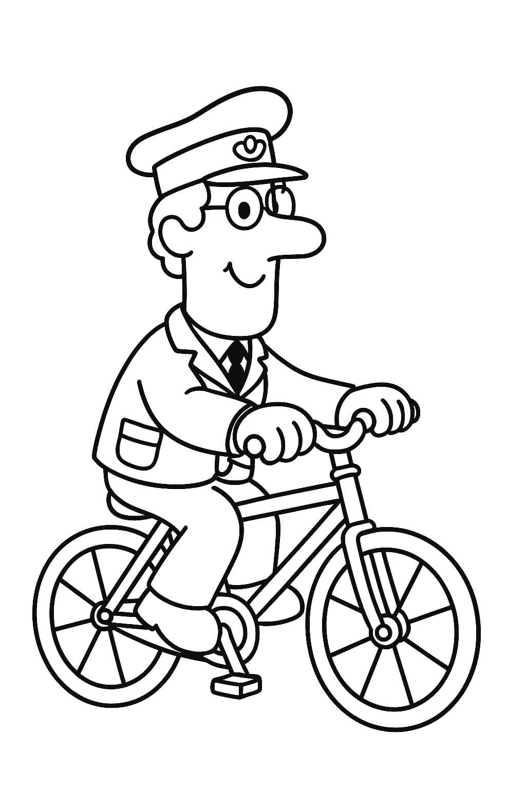 Zeichnen Postbote Pat druckbar