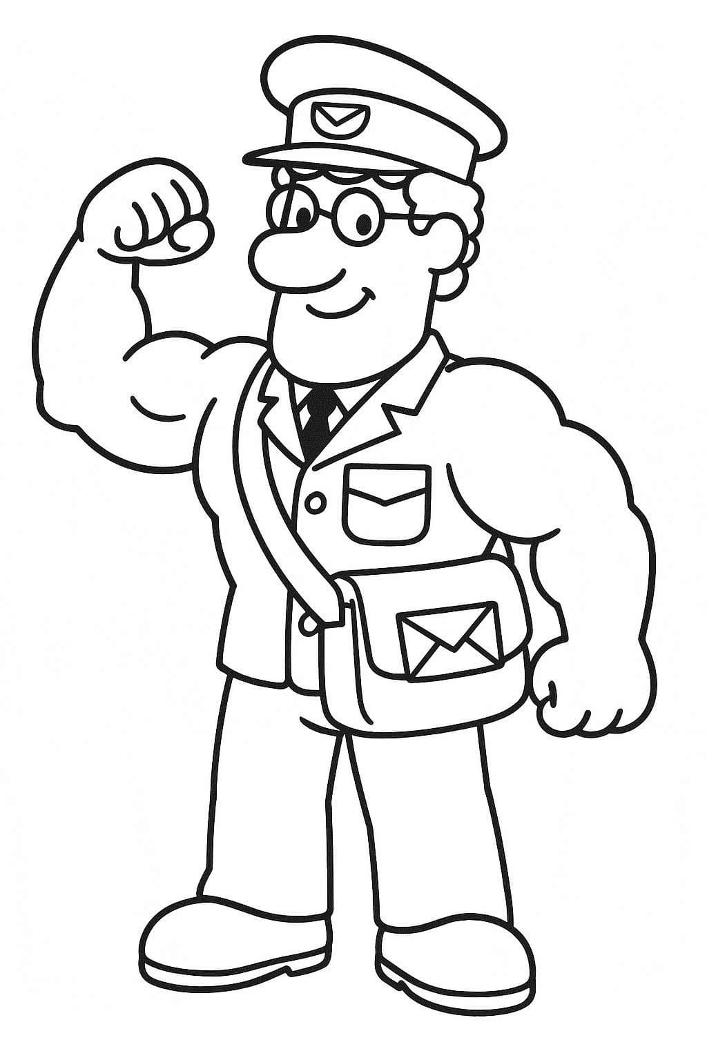 Zeichnen Postbote Pat für Kinder