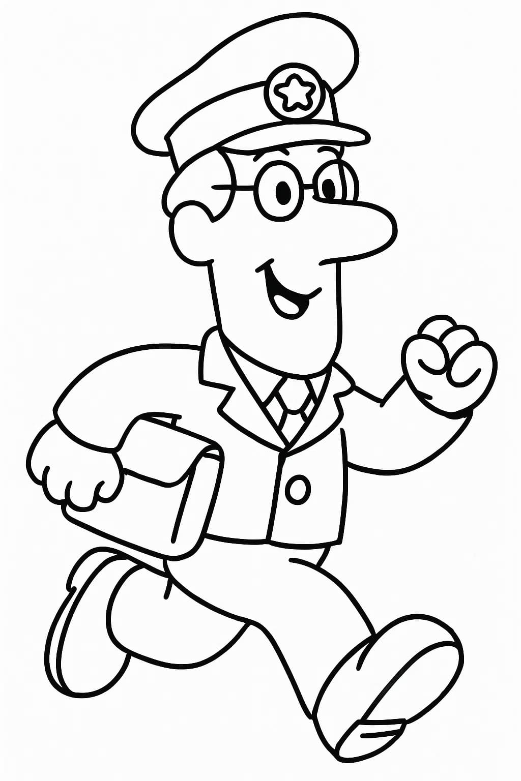 Zeichnen Postbote Pat kostenlos druckbar