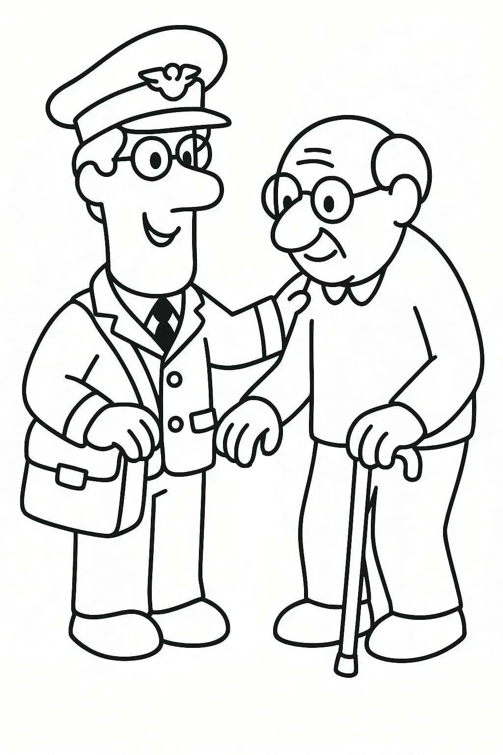 Zeichnen Postbote Pat kostenlos für Kinder