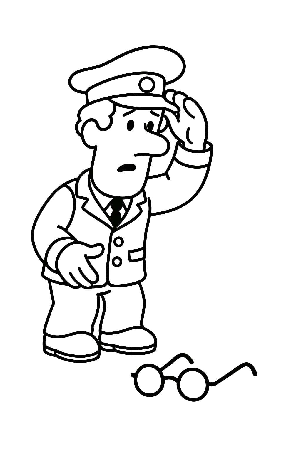 Zeichnen Postbote Pat schlicht