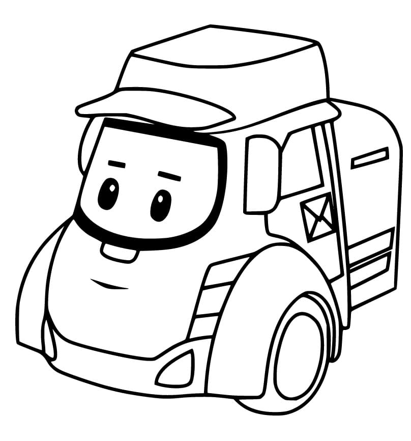 Zeichnen Robocar Poli druckbar basisch