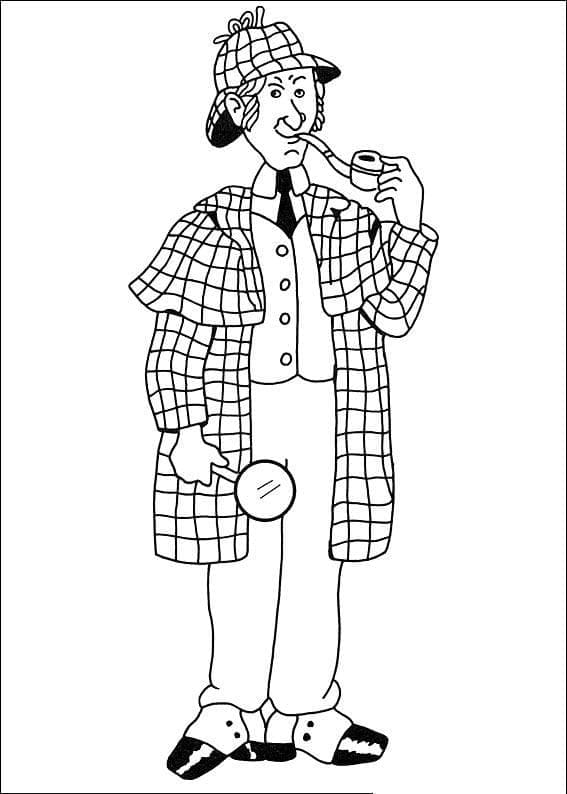 Zeichnen Sherlock Holmes basisch
