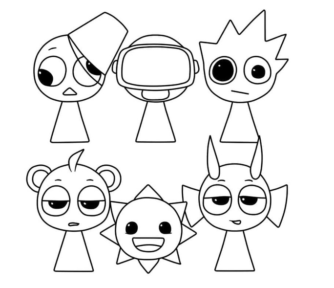 Zeichnen Sprunki kostenlos druckbar